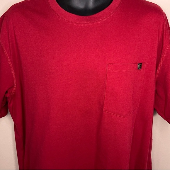 XL Noble Outfitters Red Classic Work Tee Mens Short Sleeve Opaque Heavy Cotton - Picture 4 of 14